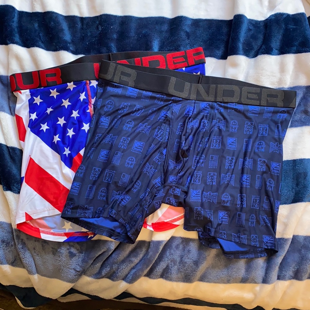 New Without Tags, Two Pairs of Under Armour Boxer Briefs, Size Men’s XL